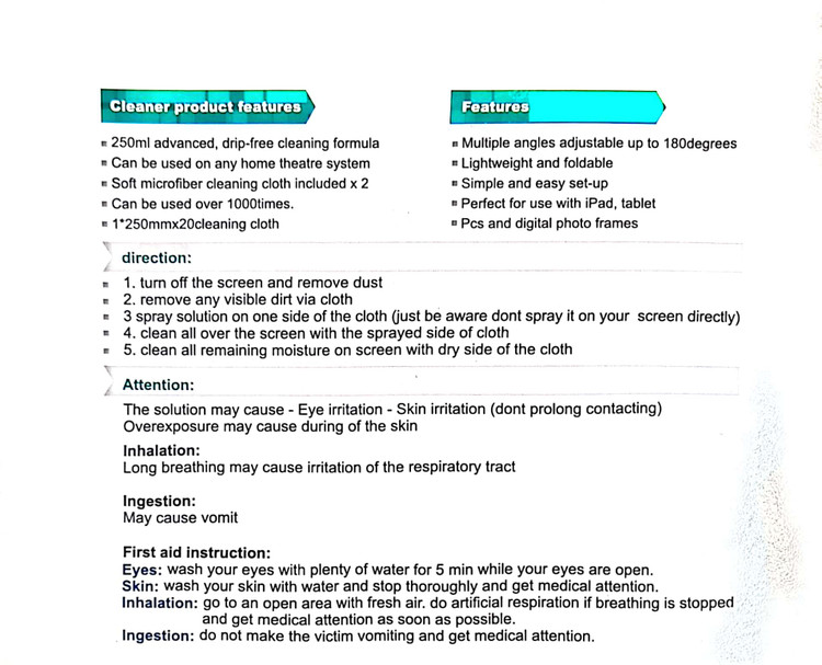 خرید اسپری و دستمال صفحه نمایش تلویزیون